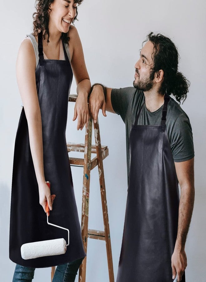 Homsolver Waterproof Rubber Vinyl Apron for Unisex Adult, Adjustable, Lightweight, Chemical Resistant Extra Long Work Apron - Image 5